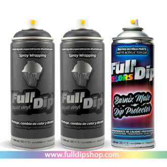 Kit Vinyle Liquide 3 x Sprays Noir Mat Full Dip